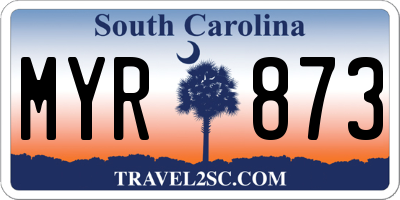 SC license plate MYR873