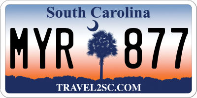 SC license plate MYR877