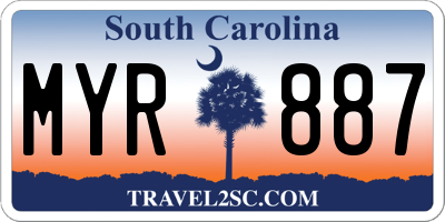 SC license plate MYR887