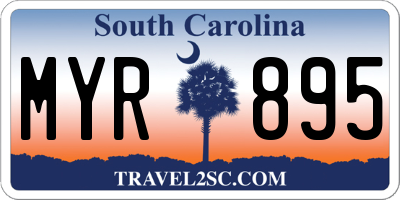 SC license plate MYR895
