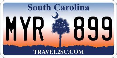 SC license plate MYR899
