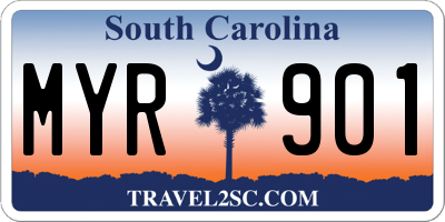 SC license plate MYR901