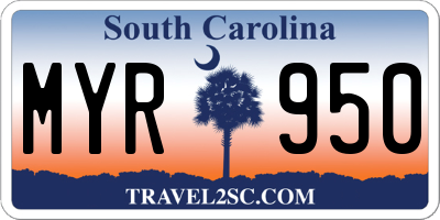 SC license plate MYR950