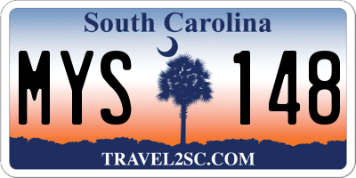 SC license plate MYS148