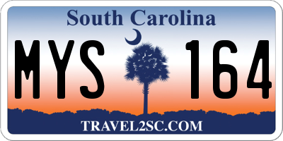 SC license plate MYS164