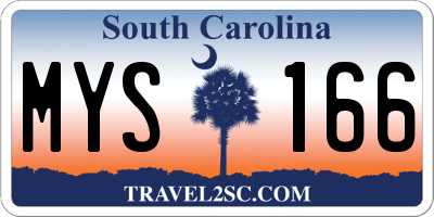 SC license plate MYS166