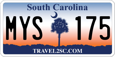 SC license plate MYS175