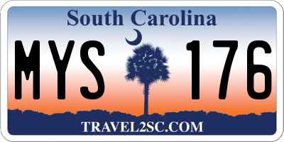 SC license plate MYS176