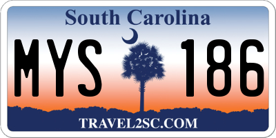 SC license plate MYS186