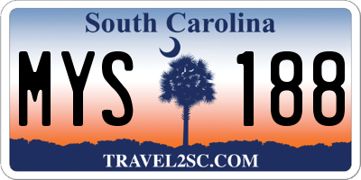 SC license plate MYS188