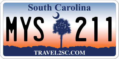 SC license plate MYS211