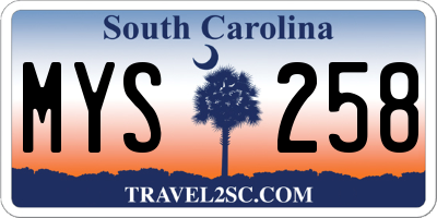 SC license plate MYS258