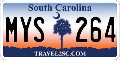 SC license plate MYS264