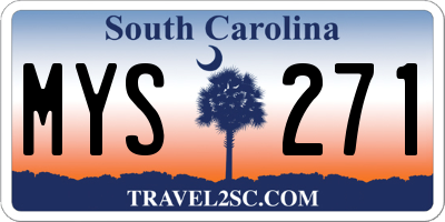SC license plate MYS271