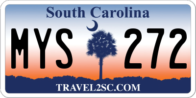 SC license plate MYS272