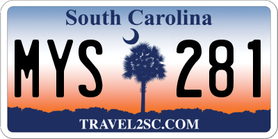 SC license plate MYS281