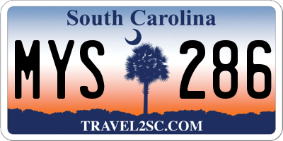 SC license plate MYS286