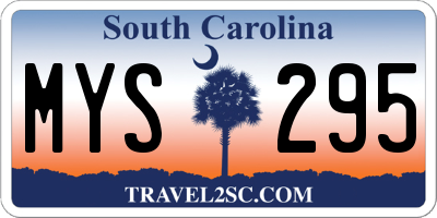 SC license plate MYS295