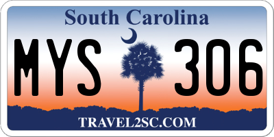 SC license plate MYS306