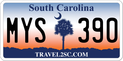 SC license plate MYS390