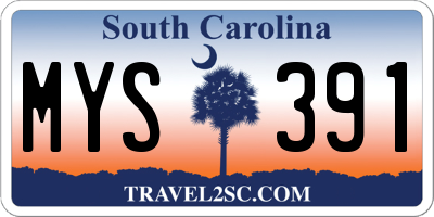 SC license plate MYS391