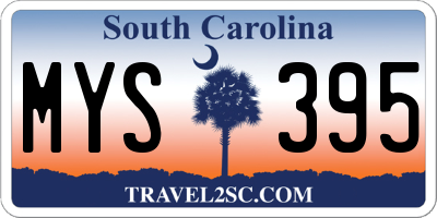 SC license plate MYS395