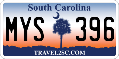SC license plate MYS396