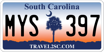 SC license plate MYS397