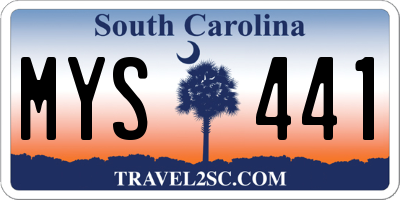 SC license plate MYS441