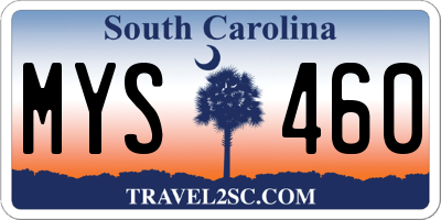 SC license plate MYS460