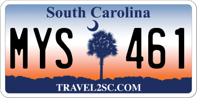 SC license plate MYS461