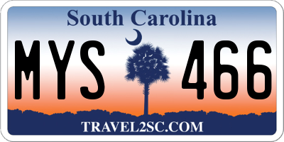 SC license plate MYS466