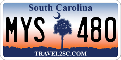 SC license plate MYS480