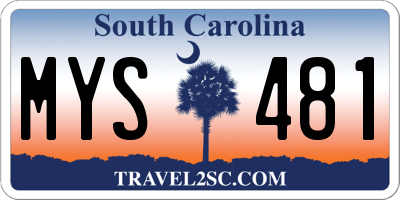 SC license plate MYS481