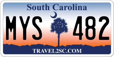 SC license plate MYS482