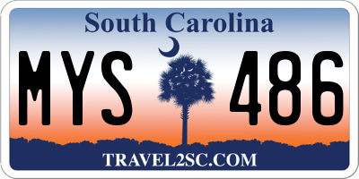 SC license plate MYS486