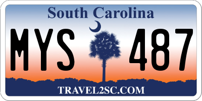 SC license plate MYS487