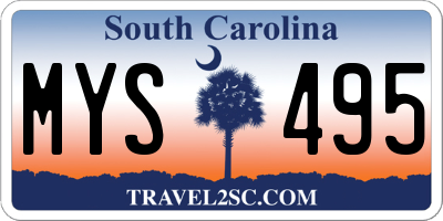 SC license plate MYS495
