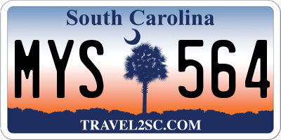 SC license plate MYS564