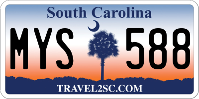SC license plate MYS588