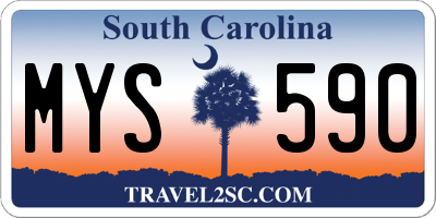 SC license plate MYS590