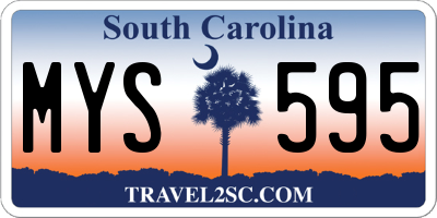 SC license plate MYS595