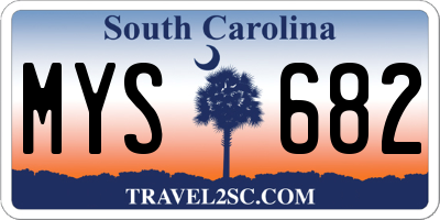 SC license plate MYS682