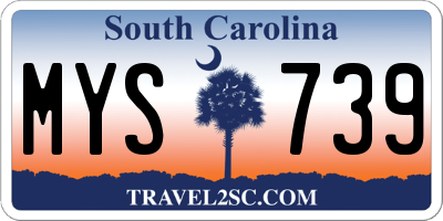 SC license plate MYS739