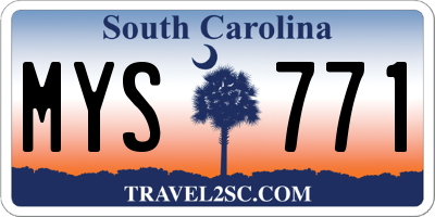 SC license plate MYS771