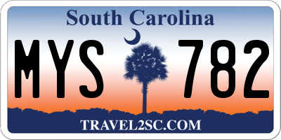 SC license plate MYS782