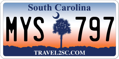 SC license plate MYS797