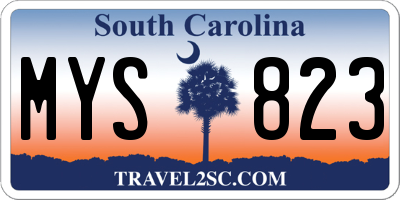 SC license plate MYS823