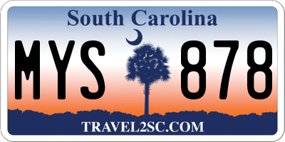 SC license plate MYS878