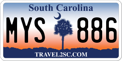 SC license plate MYS886